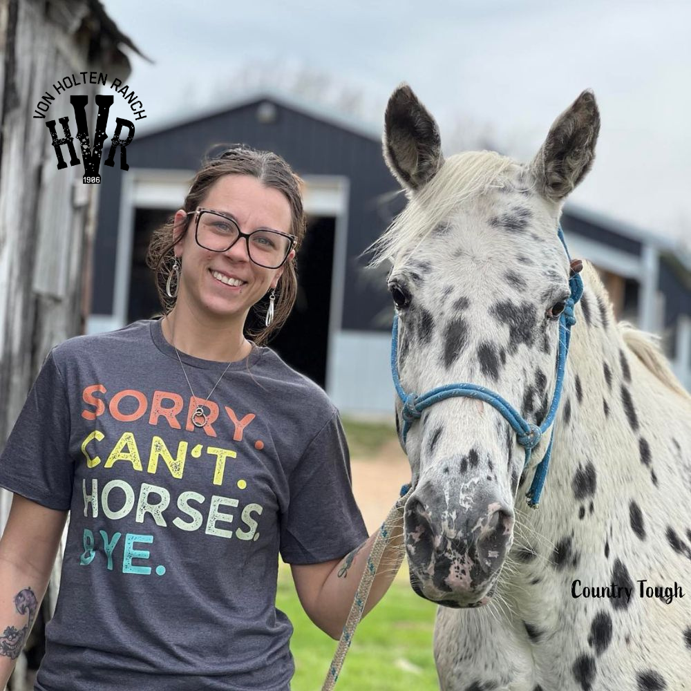 Sorry. Can't. Horses. Bye:  Heather Dark Grey