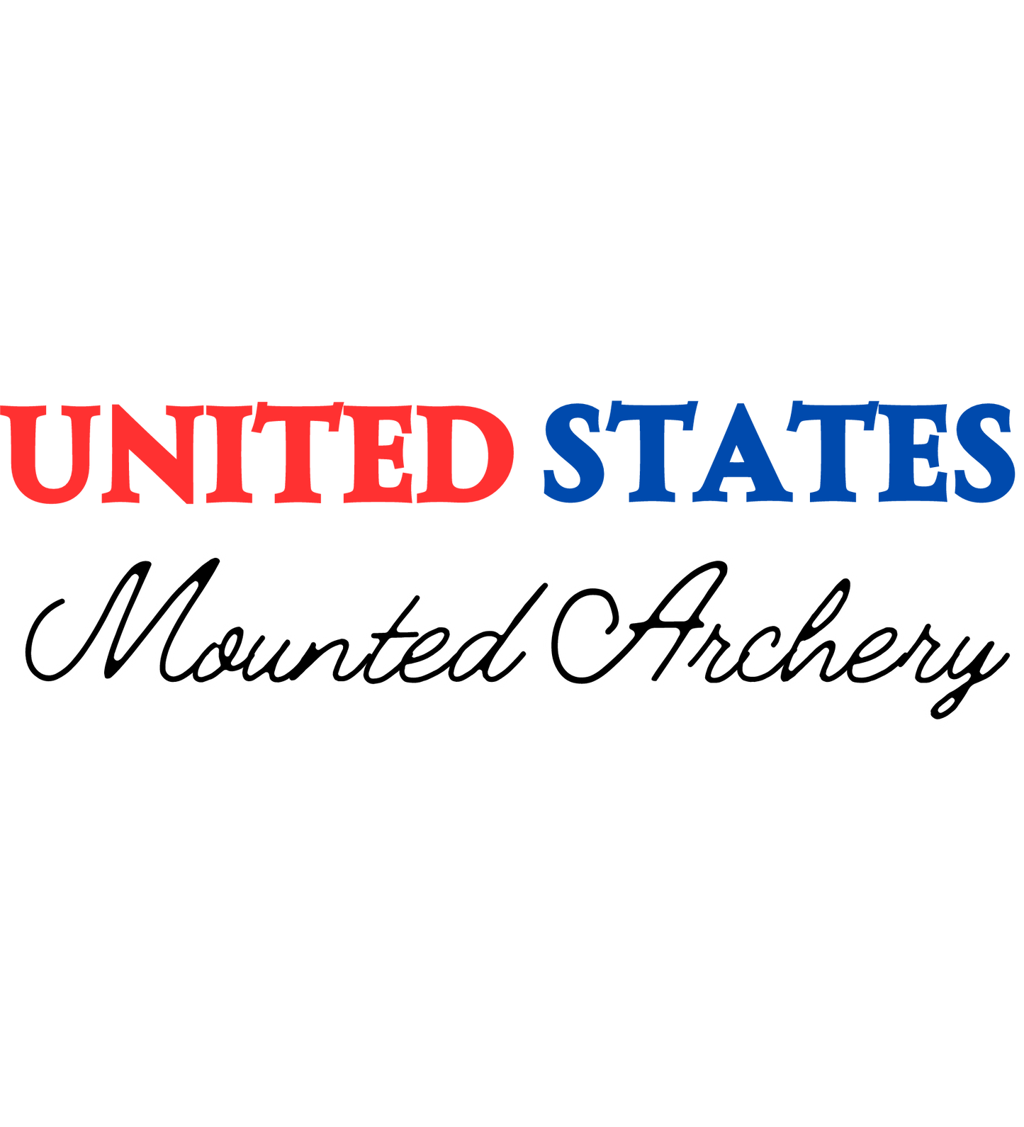 United States Mounted Archery with Black Mounted Archery Silhouette on Back